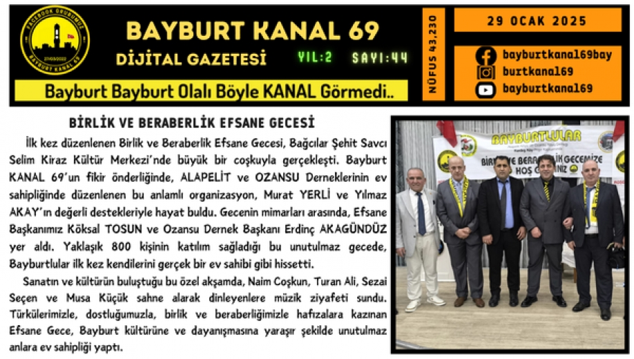 Bayburt KANAL 69: Güçlü Adımlarla Geleceğe